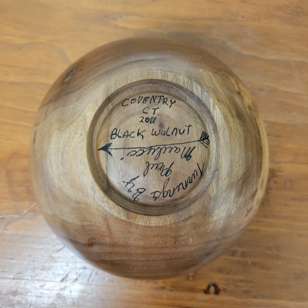 Solid black Walnut Wooden Bowl